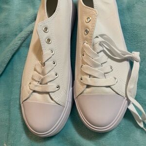 Classic White Canvas Sneakers